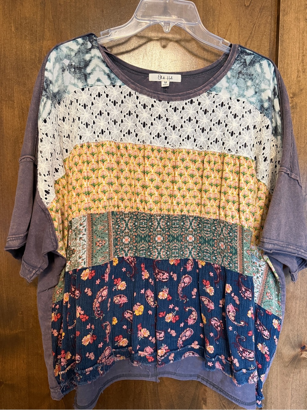 Oli & Hali patchwork top - size M